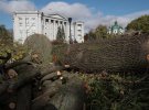 Комунальники вирубують дерева на  Пейзажній алеї