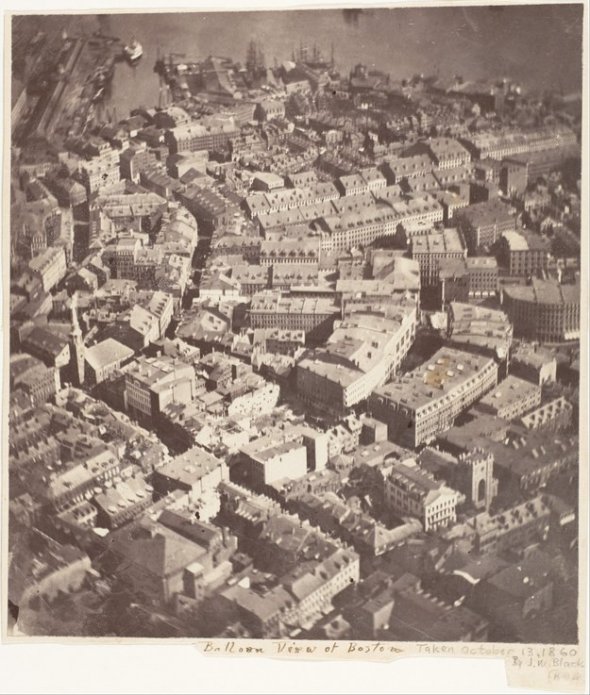 Бостон з повітряної кулі, 1860