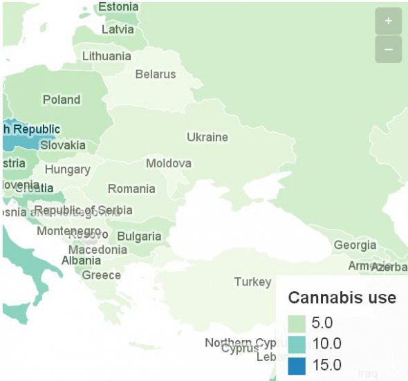 Українці вживають канабісу менше, ніж росіяни