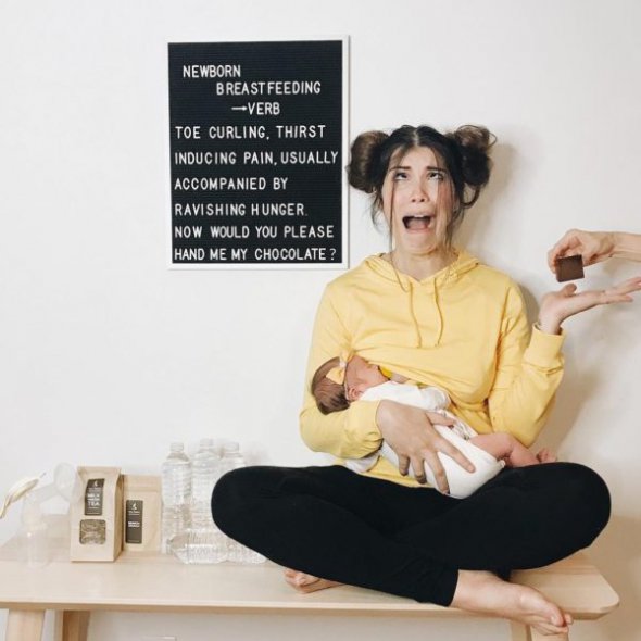 Фото з Instagram жінки, яка завагітніла через 2 місяці після пологів