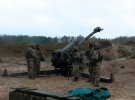 Украинская артиллерия на учениях