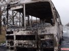 Поблизу Житомира згорів ритуальний автобус, який віз похоронну процесію