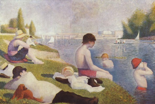 Жорж Сера. «Купальщики в Аньере», 1884