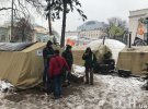 Палаточный городок сторонников Саакашвили под ВР