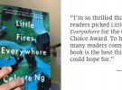 Селесту Нг наградили в категории "Лучшая художественная книга". Победным стал ее роман "Little Fires Everywhere".