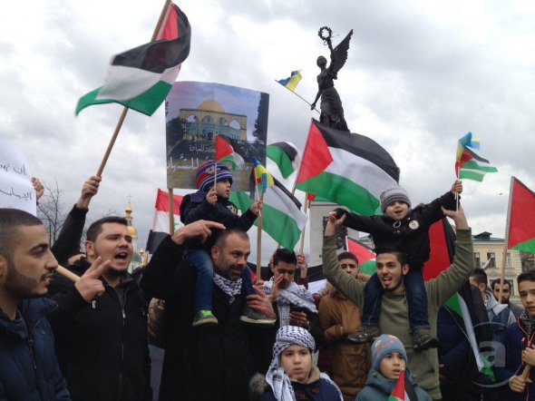 Митинг палестинцев в Харькове