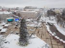 Главная елка Украины на Софиевской площади в центре Киева