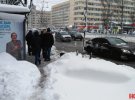 Коммунальные службы Киева не успели расчистить от снега пешеходные зоны