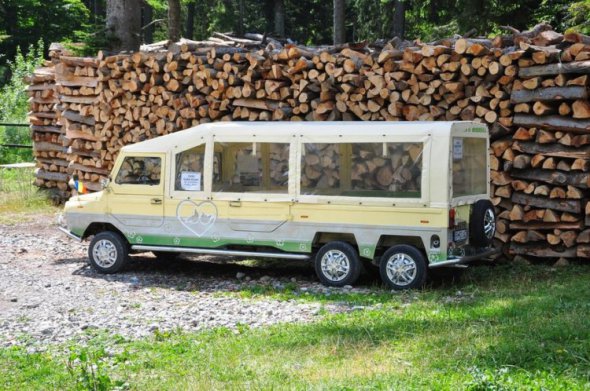 Швидше за все, даний ЛуАЗ передньопривідний, так як при збільшенні колісної бази механікам довелося б допрацьовувати карданний вал, що не зовсім легко і швидко.