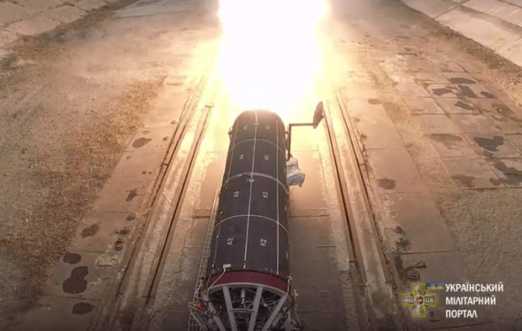 Испытания ракетного двигателя до ОТРК "Гром-2"