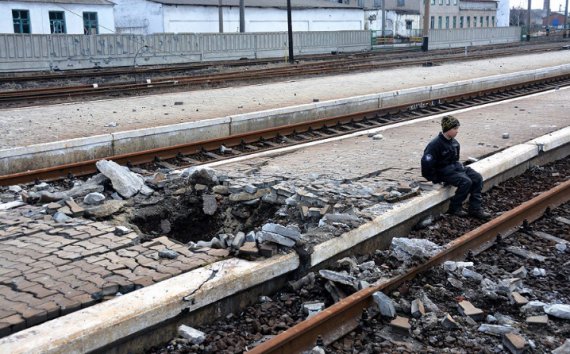 Крупнейший железнодорожный узел в Дебальцево, уничтожен ДНРовцами