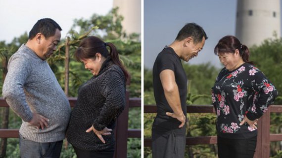 Показали фото вражаючиго перетворення китайської родини, яка займалася спортом протягом 6 місяців