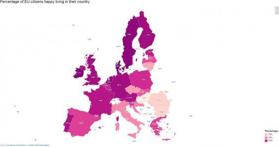 Найщасливішими виявилися мешканці Данії, а найнещасніший - Угорщини
