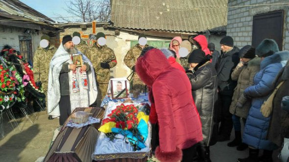 Похороны бойца 57 бригады Виктора Сухина