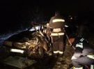 Возле города Тальное Черкасской области, автомобиль врезался в рейсовый автобус