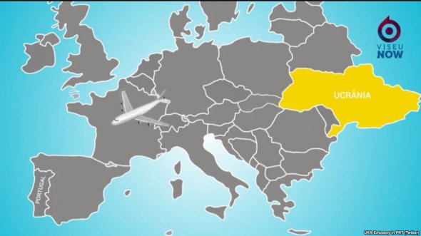 Туристический сайт Viseu Нов напечатал карту Украины без Крыма