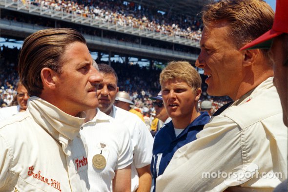 С Грэмом Хиллом на Инди-500 1966 года