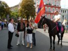 Валентин Дорошенко, якого застрелили правоохоронці в Одесі,   приїжджав до муніципалітету на коні з мечем в руці