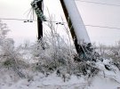 На Одещині снігопади пошкодили сотні опор ліній електропередач. Фото: Канал 24