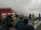 Масштабное ДТП с пожаром в Киеве на Заболотного
