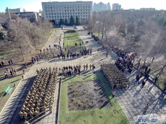 Марш участников АТО в Одессе 31 января