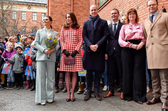 Кейт Миддлтон и принц Уильям вместе с принцессой Викторией и принцем Даниэлем