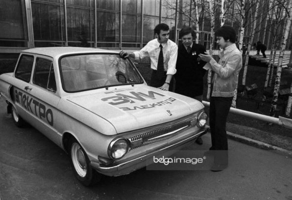 Электрический "Запорожец" 1973 года выпуска.