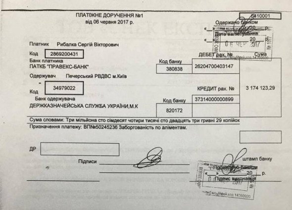 Народний депутат України від "Радикальної партії" Сергій Рибалка збрехав на рахунок оплати аліментів