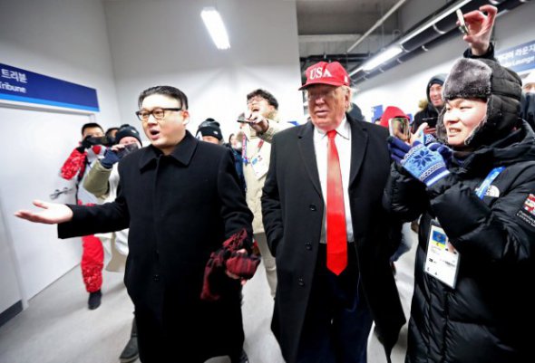 Двійники Ким Чен Ина і Трампа на Олімпіаді-2018