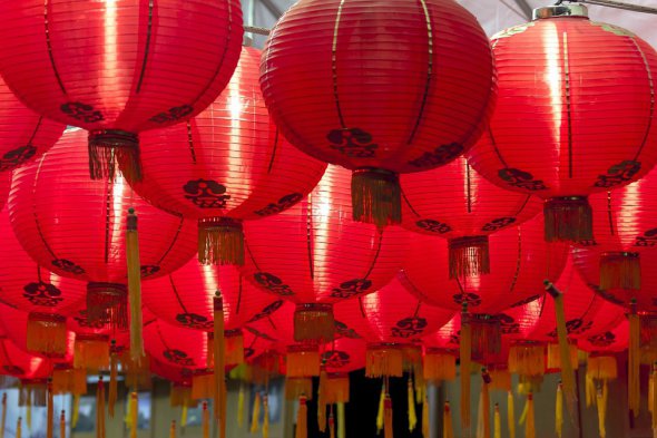 Фонарики используют для гадания в Китайский Новый год