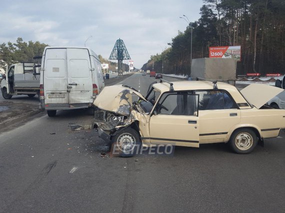 Авария на Броварском проспекте под Киевом