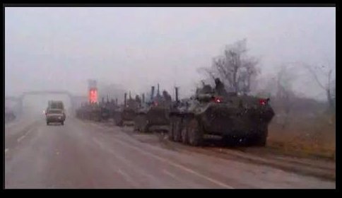 Российская техника без опознавательных знаков. Крым 20 февраля 2014.