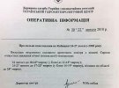 Оперативная информация ГСЧС о сильном похолодании в Киевской области