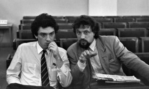 Борис Нємцов разом із Віктором Аксючіцем, російський філософом, богословом, публіцистом