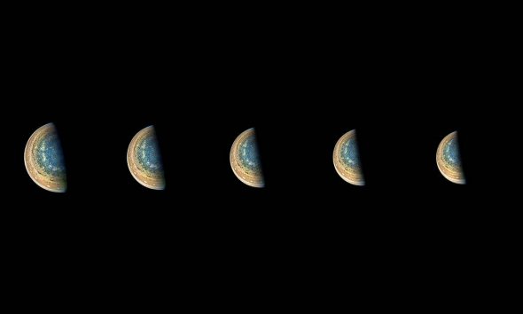 Космический аппарат "Юнона" передал на Землю снимки южного полюса Юпитера 