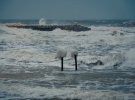 Пляж “Аркадія” у шторм сьогодні, 27 лютого