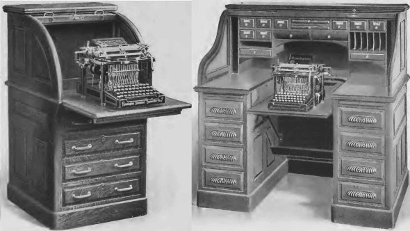 Специальные столы, которые были предназначены для машинки