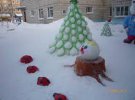 Скульптуры из снега можно создать даже при минусовой температуре
