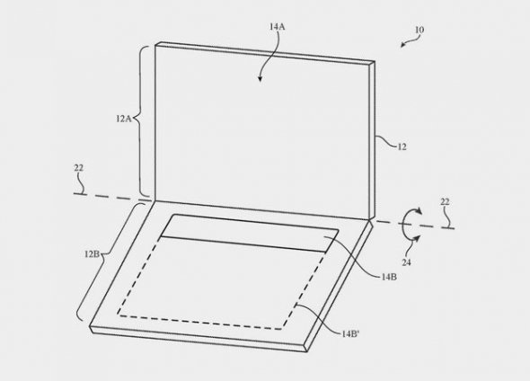 Apple запатентувала MacBook з екраном замість клавіатури