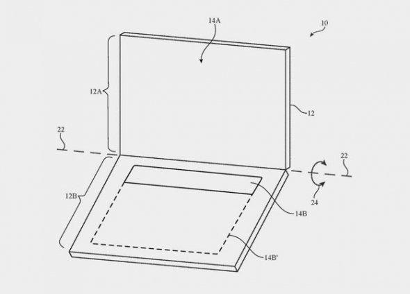 Apple запатентовала MacBook с экраном вместо клавиатуры