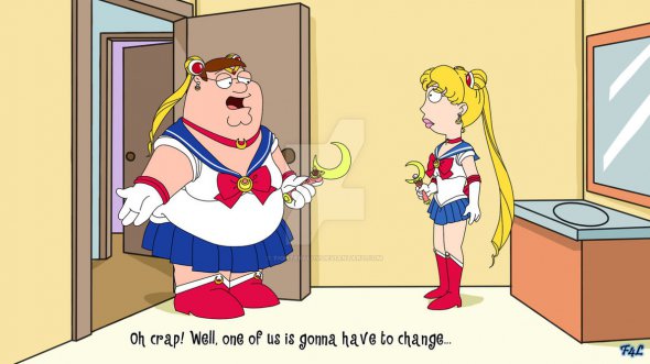 Персонажи американского сериала Family Guy в образе Усаги Цукино