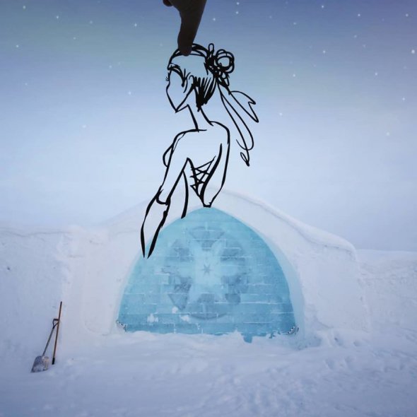 Звичні фото Рік МакКор доповнює трафаретами