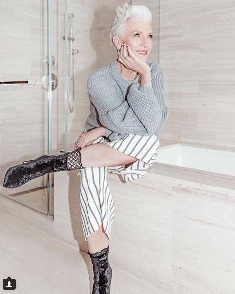 69-річна Мейє Маск успішно будує кар'єру моделі. Почала цим займатися у 15 років