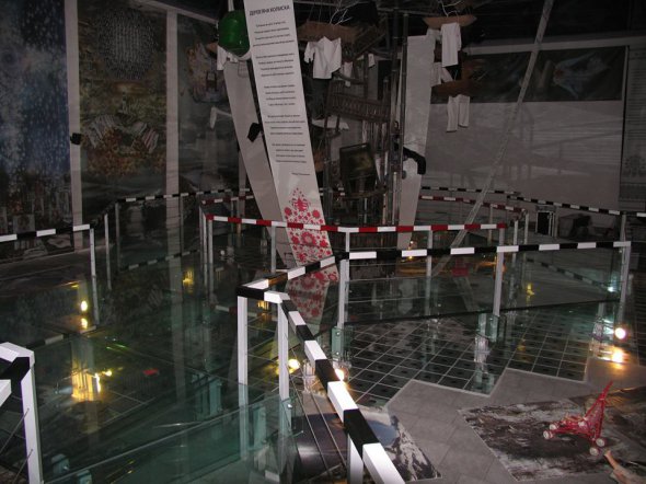 Экспонаты музея посвящены Чернобыльской зоне отчуждения