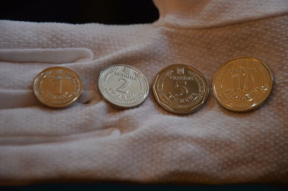 Презентация в Нацбанке новых монет номиналом 1, 2, 5, 10 грн