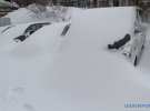 Днипро парализовал снегопад