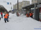 Днипро парализовал снегопад