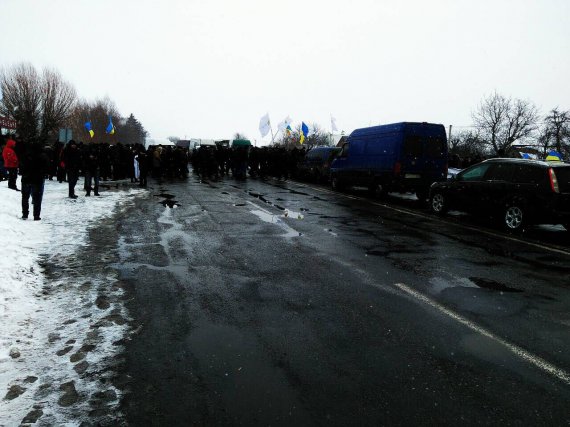 Винницкая область: протест фермеров возле Гайсина. По Украине аграрии перекрыли 10 автодорог
