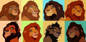 Герои мультика "Король лев"