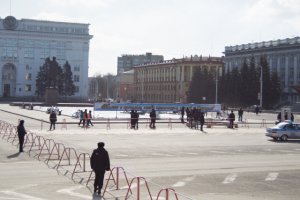 Площа Совєтов в місті Кемерово, де проходить мітинг. Фото: regnum